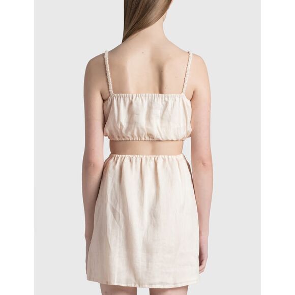 NWT Faithful The Brand Anthropologie Zuma Mini Dress 100% Linen Size 8 - Picture 2 of 12